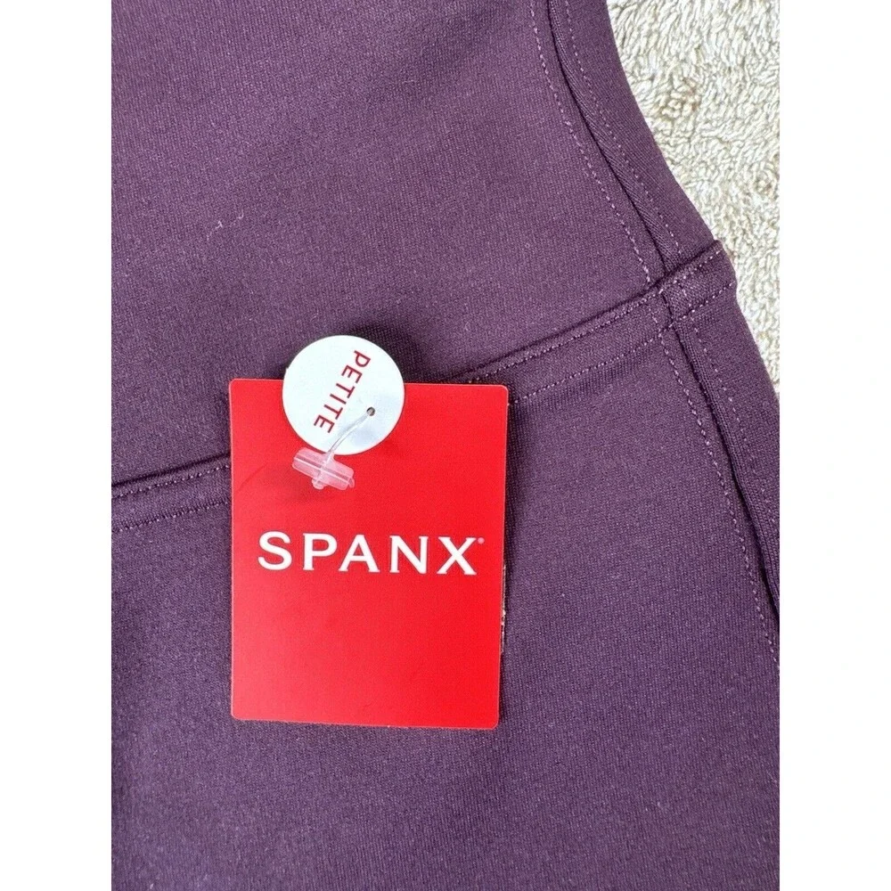 Spanx Ankle Length Ponte Leggings Brandywine Purple Women’s Small Petite NWT